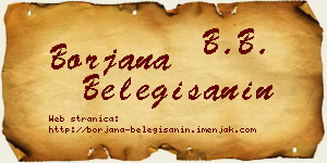 Borjana Belegišanin vizit kartica